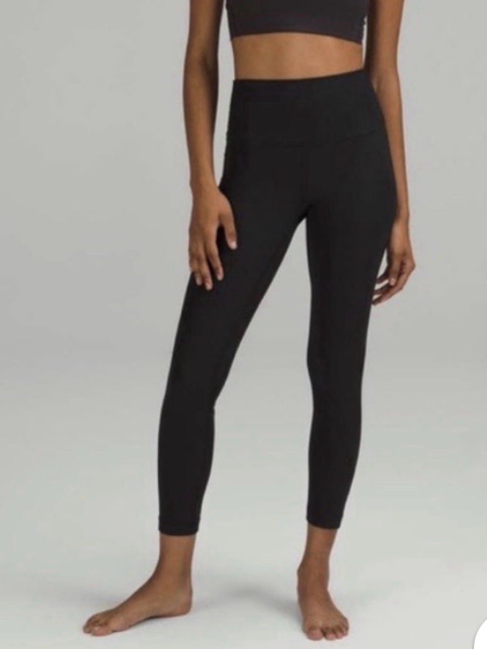 NWT Lululemon Align Black Ribbed HR Leggings 25”